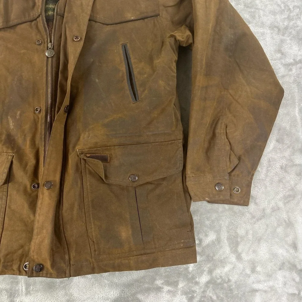 Outback Trading Company Jacket Mens Medium Brown Oilskin Pathfinder 2707